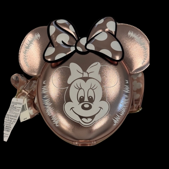 Loungefly Minnie Mouse Rose Gold Balloon Crossbody - Picture 2 of 3